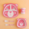 Eco-friendly bamboo fiber dinnerware sets for kid ( 5 pcs)